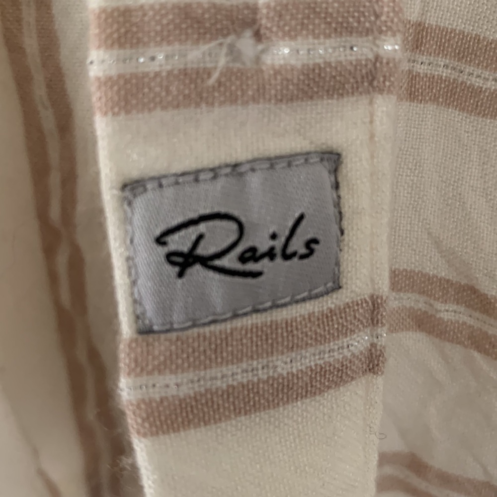 Rails Bonnie Sand Stripe Button Down - image 4